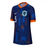 Echipament fotbal Olanda Nathan Ake #5 Tricou Deplasare European 2024 pentru femei maneca scurta